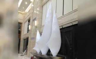 广场帆船不锈钢雕塑