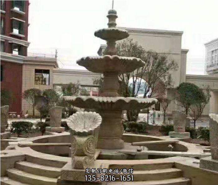 砂岩大型喷泉石雕