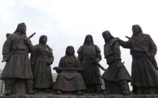广场海纳百川古代人物景观铜雕