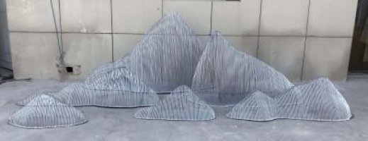 不锈钢镂空假山雕塑