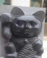 招财猫石雕卡通动物雕塑