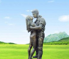 爱情公园人物铜雕塑
