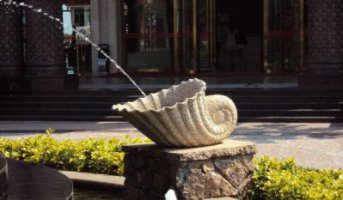 公园景观蜗牛喷泉石雕
