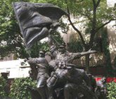 公园红军打仗纪念铜雕