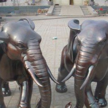 铸铜大象企业动物铜雕