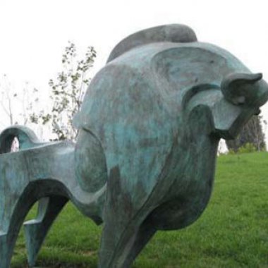 公园抽象牛动物铜雕
