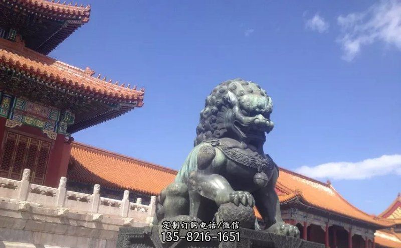 具有中国文化特色的铜狮子