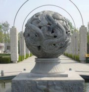 公园景观镂空龙浮雕喷泉石雕