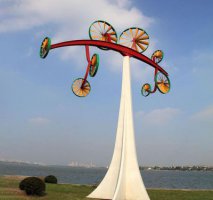 不锈钢公园景观风车雕塑