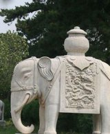 园林景观驮宝大象石雕