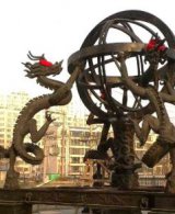 四龙戏珠城市景观铜雕