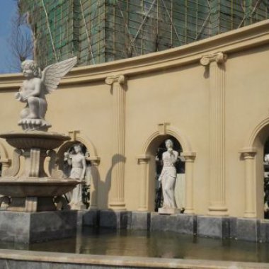 别墅景观天使喷泉石雕