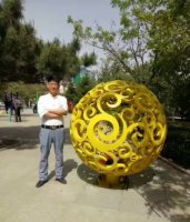 公园不锈钢艺术镂空球雕塑
