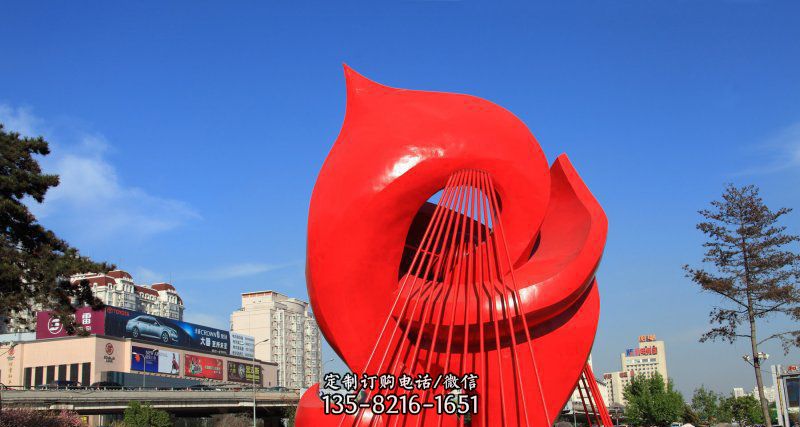 广场不锈钢抽象海豚雕塑