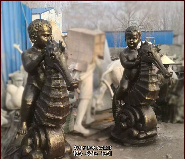 海马公园景观铜雕