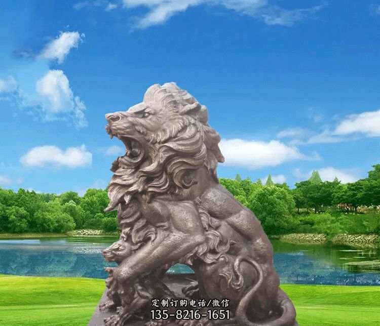 公园动物狮子铜雕