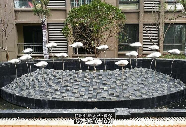 不锈钢公园抽象鱼群雕塑