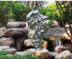 不锈钢别墅景观太湖石雕塑