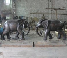 铜雕园林动物大象雕塑