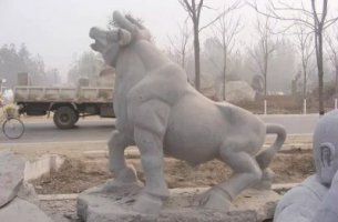 公园石雕牛雕塑