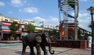 广场大象动物铜雕