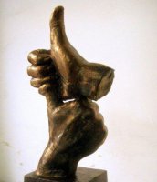 园林竖大拇指的手景观铜雕