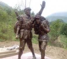 红军人物铜雕-人物浮铜雕像