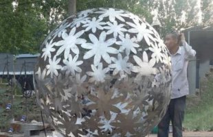 不锈钢花朵镂空球