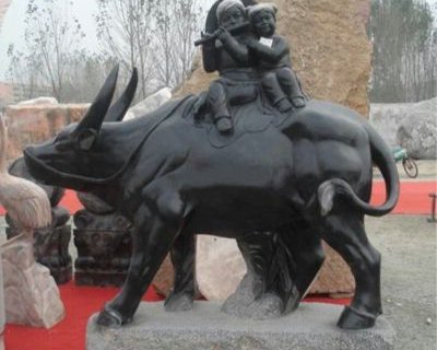 石雕公园牧童牛