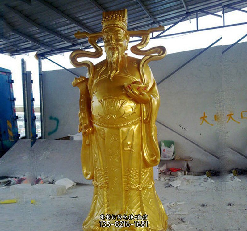 铜雕财神雕像-北京狮子铜雕塑-企业商场看门辟邪招财神兽