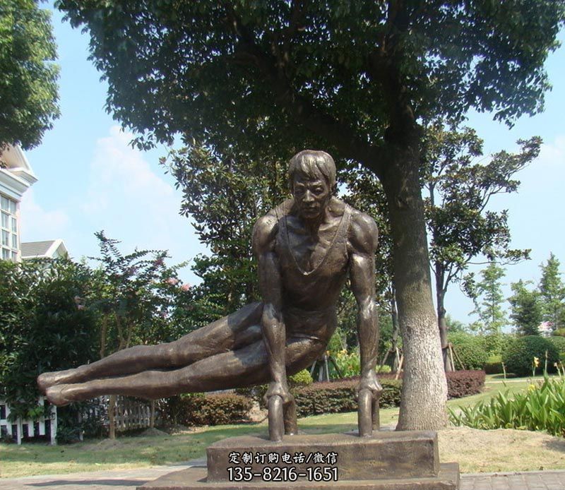 男子体操运动员铜雕