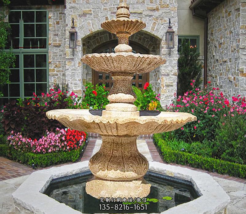 别墅石雕喷泉-铜喷泉雕塑