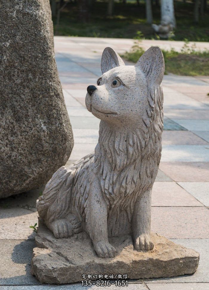 石雕小狗-狗雕塑