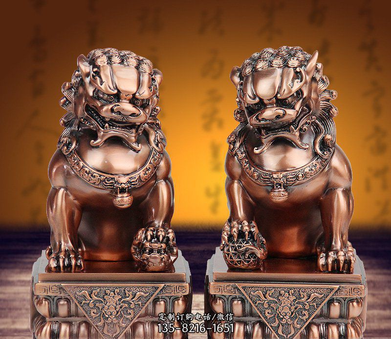 北京镇宅狮子铜雕