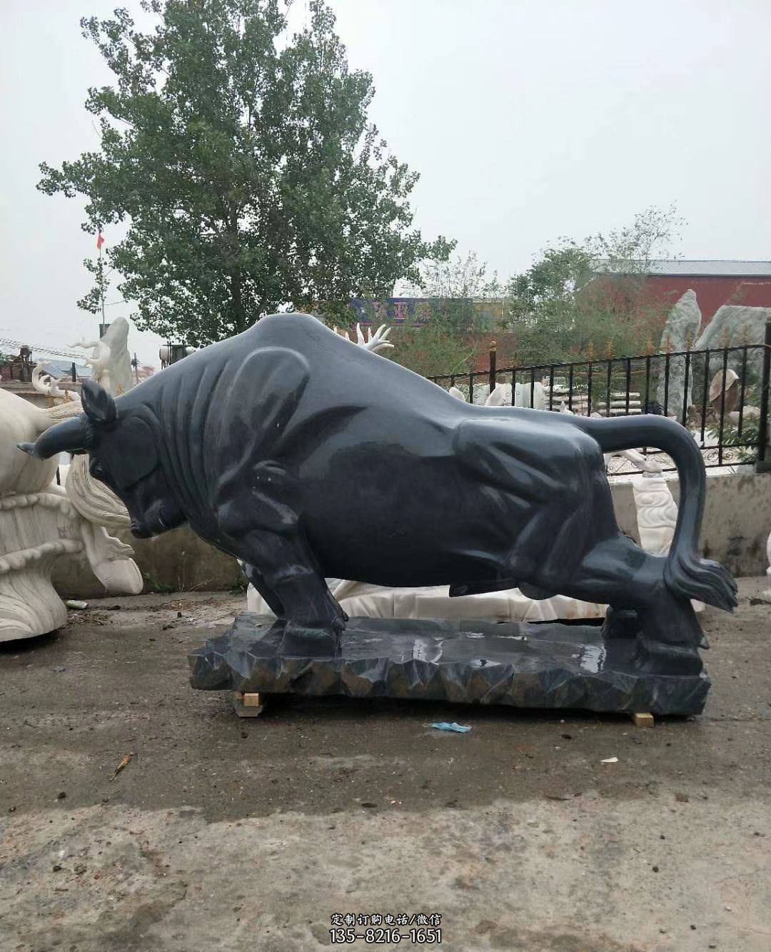 石雕开荒牛 广场动物雕塑 牛雕塑图片