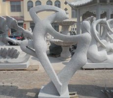 公园抽象情侣小品雕塑