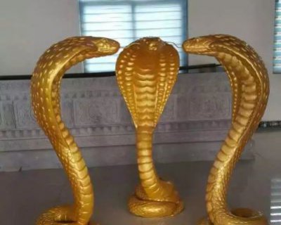 眼镜蛇铜雕-篮球主题雕塑