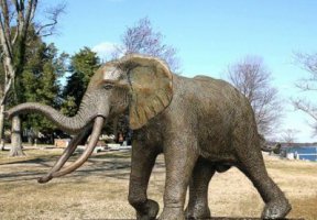 铸铜大象-泰式大象铜雕