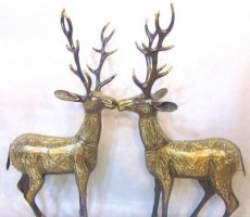 青铜雕塑鹿-老石狮子石雕交易