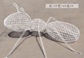 不锈钢镂空动物蚂蚁雕塑 