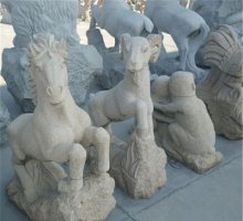 大理石公园12生肖动物雕塑