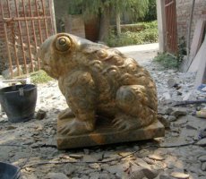 招财青蛙石雕-青蛙雕像