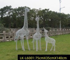 铁艺不锈钢长颈鹿雕塑