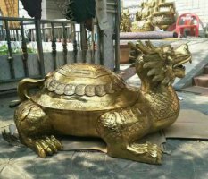 铜雕镇宅神兽龙龟雕塑
