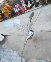园林不锈钢艺术蜻蜓雕塑