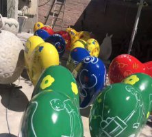 玻璃钢彩绘气球雕塑商场陈美摆件