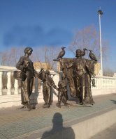 公园景观摆件渔民铜雕