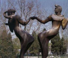 铜雕公园爱情人物雕塑