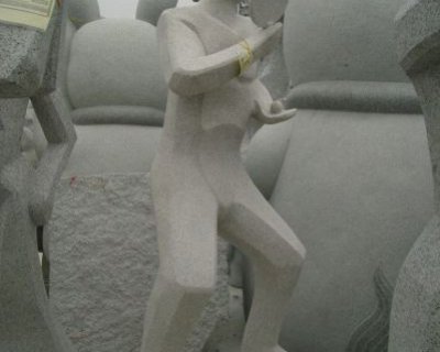 大理石抽象打乒乓球人物雕塑