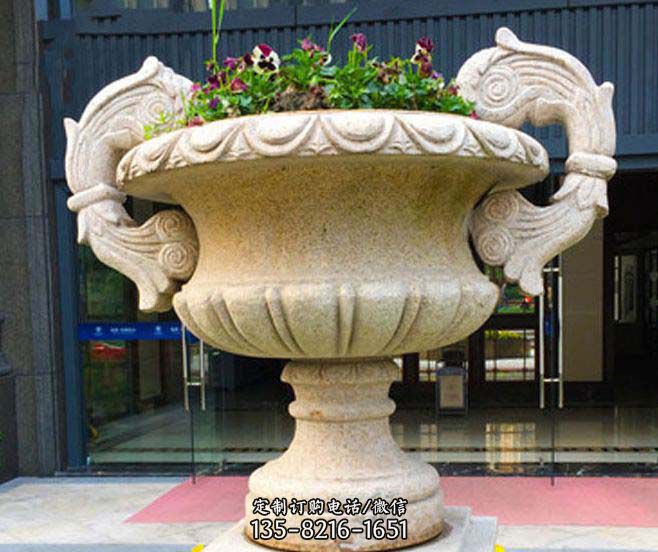 商场景观欧式花盆石雕